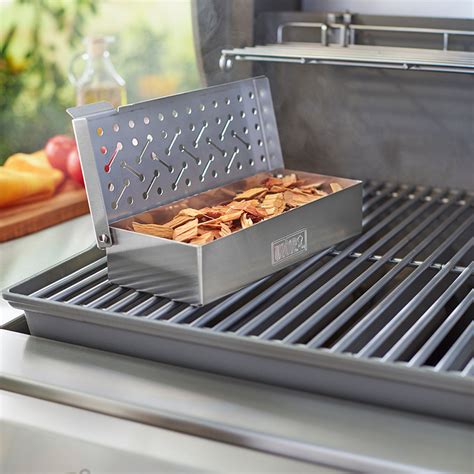 weber stainless steel bbq smoker box|weber stainless steel smoker box.